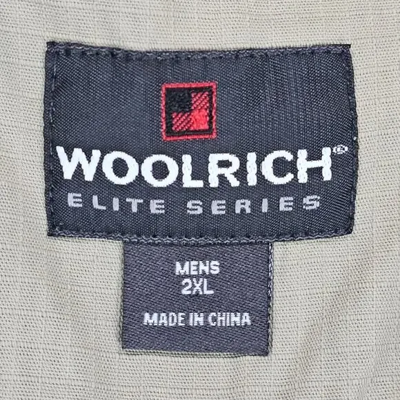 Woolrich Vest Mens Size XXL Khaki Elite Series Tactical Rip Stop Vented Zip Up - Picture 7 of 11